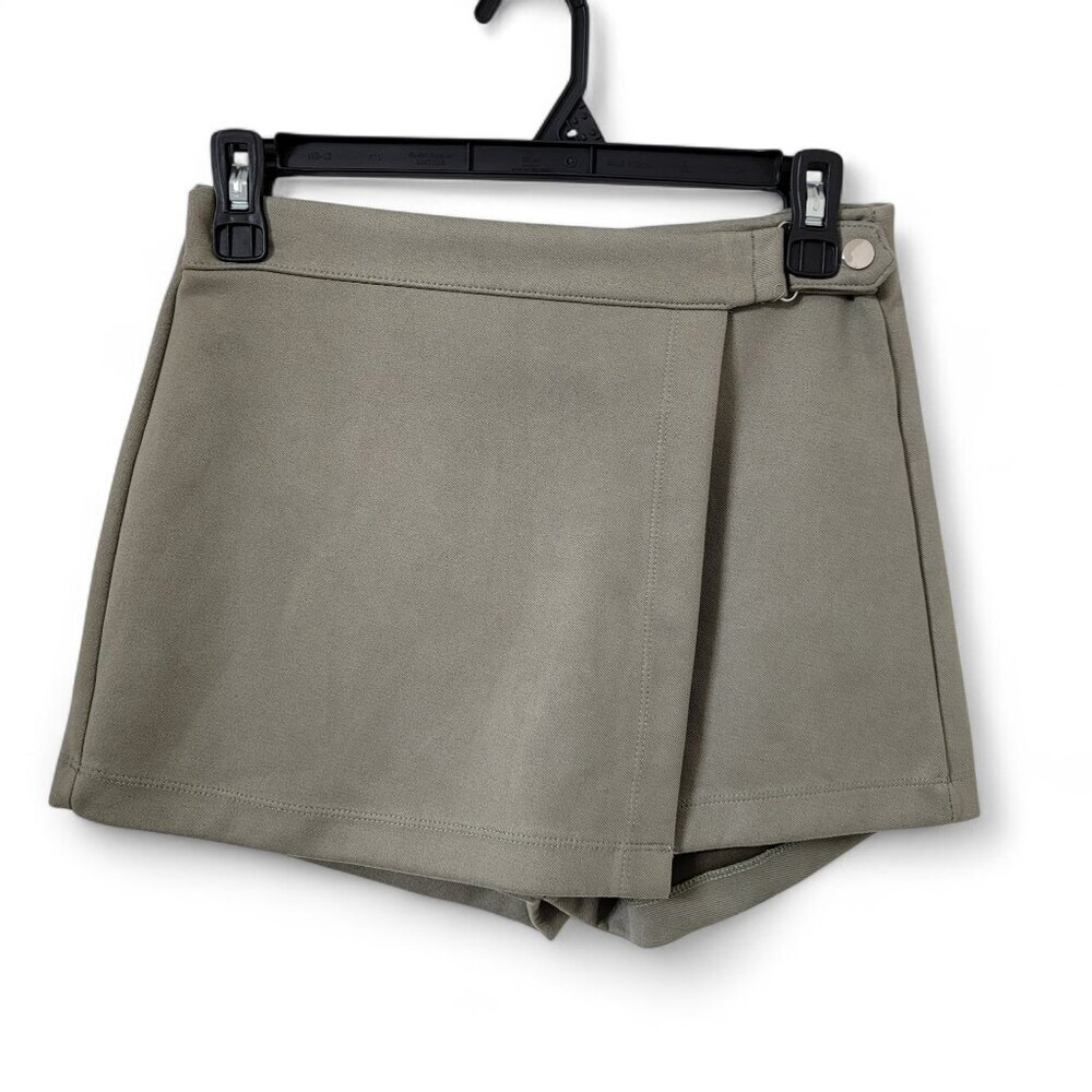 Iris Size S Dark Sage Green Faux Wrap Skort. Excellent, Like New Condition